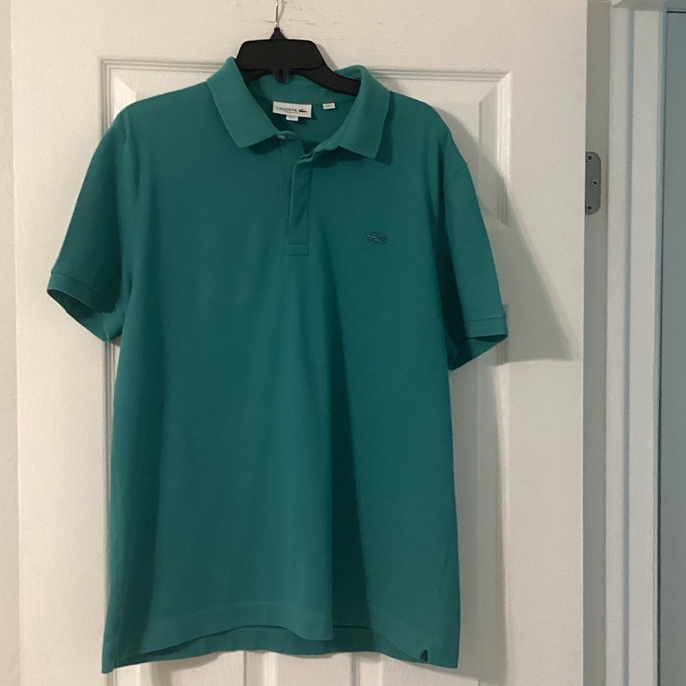 Lacoste Men's Teal Polo Shirt
